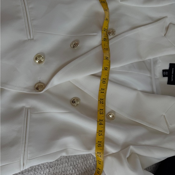 💥💥Clearance!!💥💥 Karen Millen Tailored Military White Blazer with Gold Buttons - Picture 14 of 15